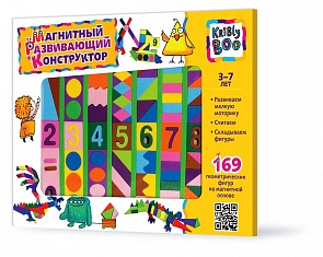 Конструктор магнитный развивающий, 169 деталей (Kribly Boo, 47084)